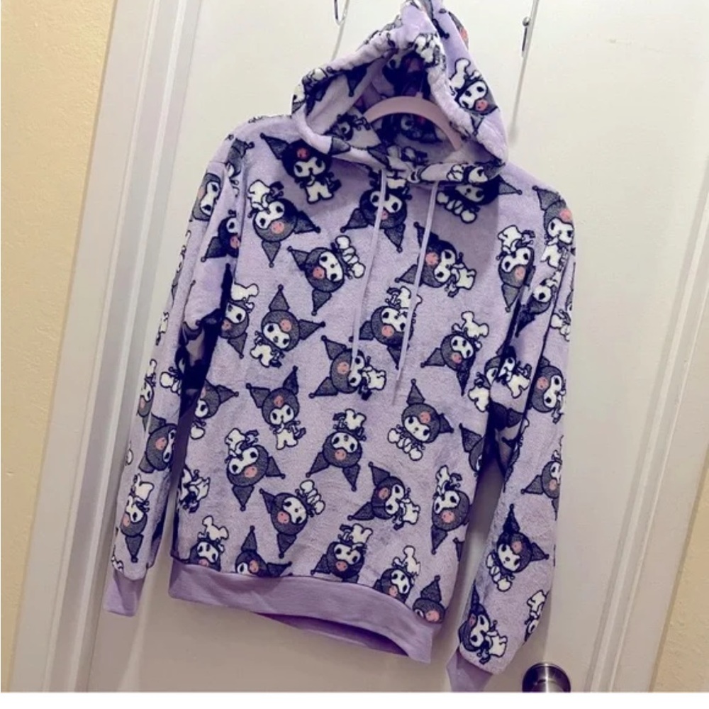 Soft Sanrio Kuromi Lavender Fleece Hoodie. NWOT